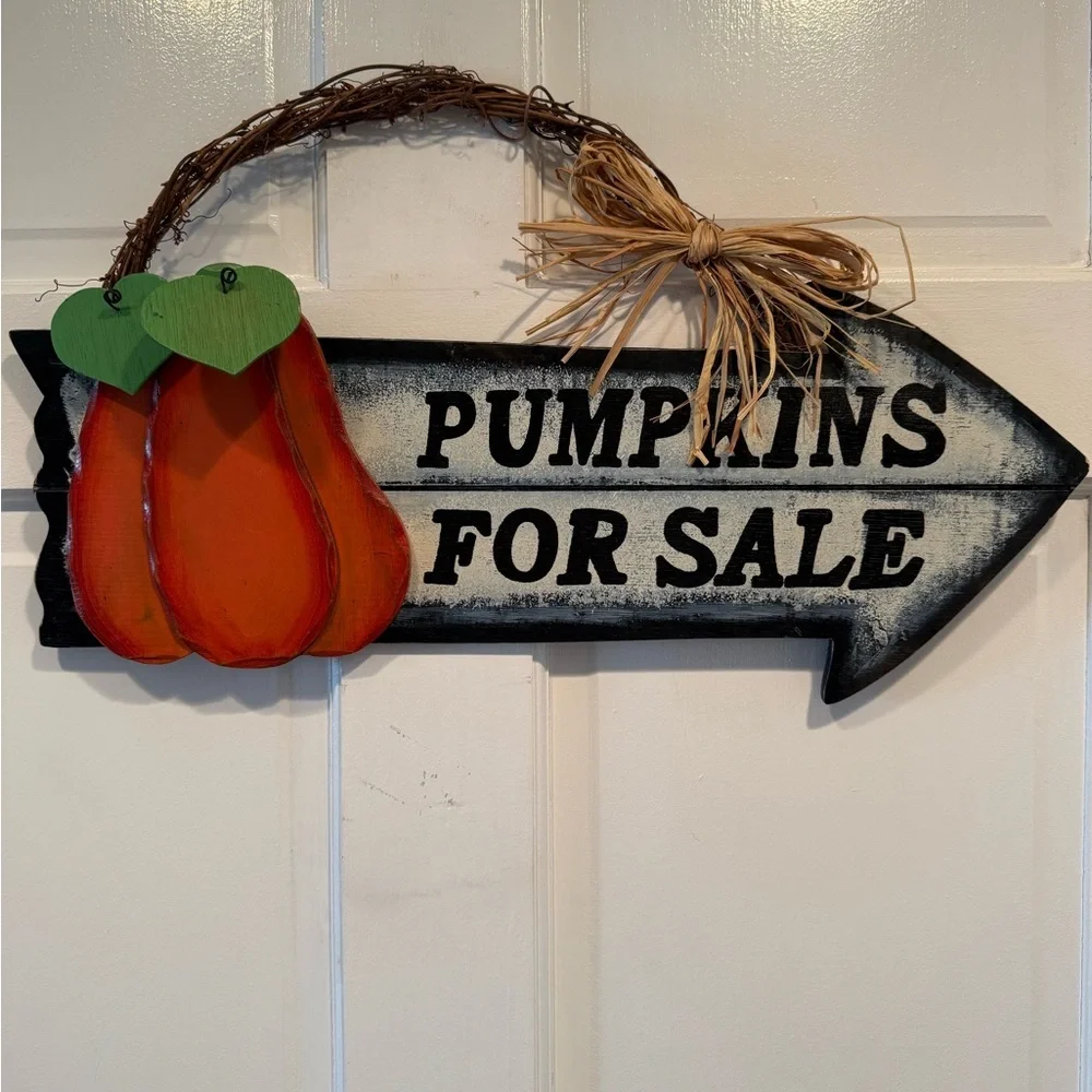 AUTUMN RUSTIC PUMPKINS FOR SALE HANGING DECORATION